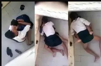 ကျောင်းပြေးပြီးခိုးစားနေကြတာ ချောင်းရိုက်